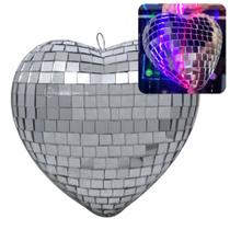 Coração Espelhado 20cm para Festa, Balada e Decoração com Efeito Brilhante COR20CM Coração Espelhado 20cm para Festa, Balada e Decoração com Efeito Brilhante COR20CM