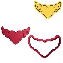 Coração Marcador Biscoito Coração Amor Com Asas Coração Marcador Biscoito Coração Amor Com Asas
