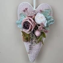 Coração Perfumado Pendente Country Rosê 32x20