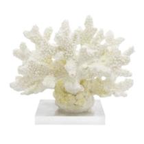 Coral 30cm Branca Base Acrilica Branca