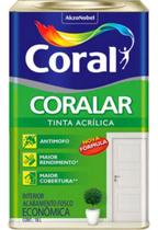 CORAL amarelo canário TINTA ACRÍLICA CORALAR ANTIMOFO 18L