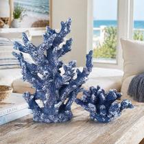 Coral Enfeite Casa Praia Aquário Náutico Mar Oceano Kit 2pçs Coral Enfeite Casa Praia Aquário Náutico Mar Oceano Kit 2pçs