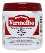 Corante Alimenticio Em Pó Arcolor 100g Cor Vermelho