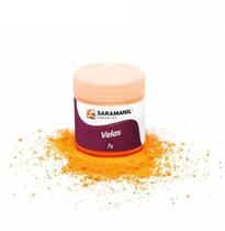 Corante de Vela Amarelo Ouro Fluorescente 7g Pó Saramanil Anilina A Óleo Tingimento Parafinas barra lentilha gel ceras pote