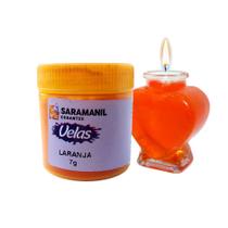 Corante de Vela Laranja 7g Pó Saramanil Anilina A Óleo Tingimento Parafinas barra lentilha gel ceras pote Corante de Vela Laranja 7g Pó Saramanil Anilina A Óleo Tingimento Parafinas barra lentilha gel ceras pote