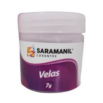Corante de Vela Lilás Candy 7g Pó Saramanil Anilina A Óleo Tingimento Parafinas barra lentilha gel ceras pote