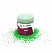Corante de Vela Verde Alface Fluorescente 7g Pó Saramanil Anilina A Óleo Tingimento Parafinas barra lentilha gel ceras pote