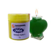 Corante de Vela Verde Parati 7g Pó Saramanil Anilina A Óleo Tingimento Parafinas barra lentilha gel ceras pote Corante de Vela Verde Parati 7g Pó Saramanil Anilina A Óleo Tingimento Parafinas barra lentilha gel ceras pote