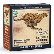 Corante e Condicionador para Cabelo Light Mountain Henna - Tinta Auburn para Homens/Mulheres, Pó de Folha de Henna Orgânica e Botânicos, Sem Químicos, Cor Semi-Permanente para Cabelos, 113 g Corante e Condicionador para Cabelo Light Mountain Henna - Tinta Auburn para Homens/Mulheres, Pó de Folha de Henna Orgânica e Botânicos, Sem Químicos, Cor Semi-Permanente para Cabelos, 113 g