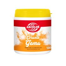 Corante em Pó Amarelo Gema - 100g - 1 unidade - Arcolor - Rizzo Corante em Pó Amarelo Gema - 100g - 1 unidade - Arcolor - Rizzo