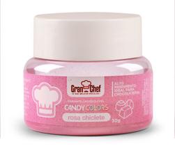 Corante em Pó Lipossolúvel Candy Colors Rosa Chiclete 30g Granchef