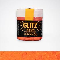Corante Em Po Neon Glitz Fab Brilho Para Decoracao Laranja