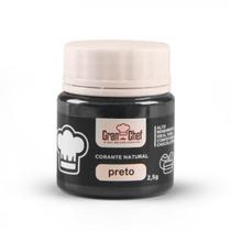 Corante hidrossolúvel em pó preto 2,5g gran chef