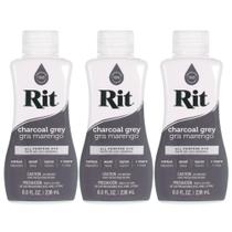 Corante líquido para tecido Rit Dye Charcoal Grey 240 mL (pacote com 3) Corante líquido para tecido Rit Dye Charcoal Grey 240 mL (pacote com 3)