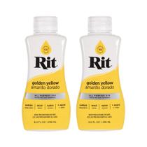 Corante líquido Rit Dye multiuso, 240 ml, amarelo dourado, pacote com 2 unidades Corante líquido Rit Dye multiuso, 240 ml, amarelo dourado, pacote com 2 unidades