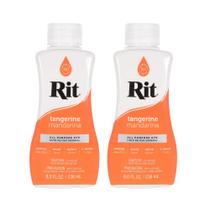 Corante líquido Rit Dye multiuso, 240 ml de tangerina, pacote com 2 unidades Corante líquido Rit Dye multiuso, 240 ml de tangerina, pacote com 2 unidades