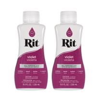 Corante líquido Rit Dye multiuso, 240 ml, pacote com 2 pacotes, violeta Corante líquido Rit Dye multiuso, 240 ml, pacote com 2 pacotes, violeta