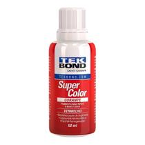 Corante Líquido Tekbond Vermelho 50ml - Embalagem com 12 Unidades