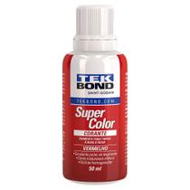 Corante Liquido Tintas Super Color Vermelho 50Ml Tek Bond