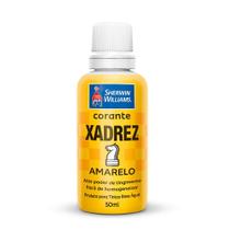 Corante Líquido Xadrez 50ml Bisnaga Amarelo Caixa com 12 Unidades