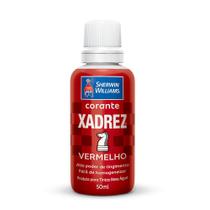 Corante Líquido Xadrez 50ml Bisnaga Vermelho Caixa com 12 Unidades