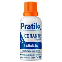 Corante Pratik Líquido Laranja 50ml - Embalagem com 12 Unidades