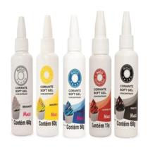 Corante Soft Gel concentrado 5 cores 60ml Mago