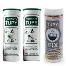 Corante Tupy 02 + 1 Fixador Tupy Fix para Tingir Roupa KIT