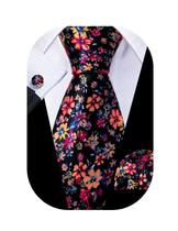Corbata Barry.Wang Floral de Seda 150 cm con Juego de Gemelos Corbata Barry.Wang Floral de Seda 150 cm con Juego de Gemelos