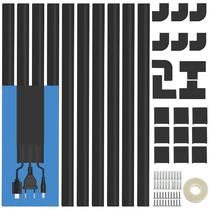 Cord Cover Raceway Kit Bestong 157 cm Cable Concealer Black