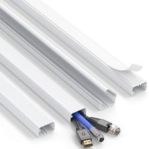 Cord Hider ZhiYo de grande capacidade para TV na parede 160 cm PVC branco