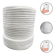 Corda 8mm 100m Polipropileno Trançada 100% Virgem Multiuso Amarração Forte Resistente Acampamento