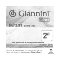 Corda Avulsa Guitarra 2 Giannini Nickel Round GEEGST9.2 Corda Avulsa Guitarra 2 Giannini Nickel Round GEEGST9.2