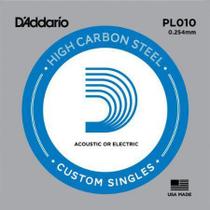 Corda Avulsa para Guitarra e Violão 1ª Aço 010 D'addario PL010 (Plain Steel) - Daddario