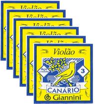 CORDA AVULSA VIOLAO 3ª AÇO CANARIO GESWB3 Kit c/6 unid. CORDA AVULSA VIOLAO 3ª AÇO CANARIO GESWB3 Kit c/6 unid.
