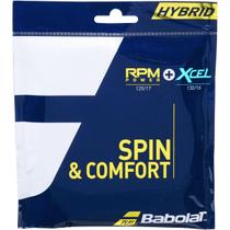 Corda Babolat Rpm Power 17L 1.25mm + Xcel 16L 1.30mm Colorida