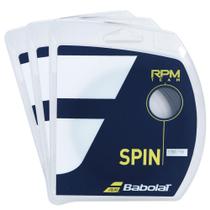 Corda Babolat RPM Team 16L 1.30mm Preta - Pack com 3 Sets