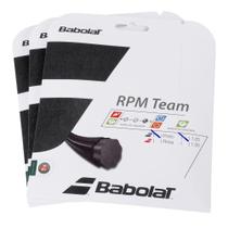 Corda Babolat RPM Team 17L 1.25mm Preta - Pack com 3 Sets