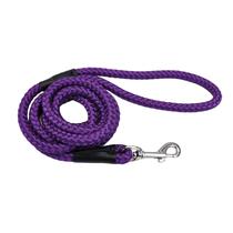 Corda costeira com coleira para cães, nylon trançado macio, roxo, 1,5 m Corda costeira com coleira para cães, nylon trançado macio, roxo, 1,5 m