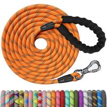 Corda de 15 m para coleira para cães NTR com gancho bloqueável e alça acolchoada Corda de 15 m para coleira para cães NTR com gancho bloqueável e alça acolchoada