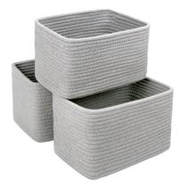 Corda de algodão pequena Basket R RUNKA 27x17x17 cm cinza Corda de algodão pequena Basket R RUNKA 27x17x17 cm cinza