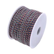 Corda De Algodão Trançada De Três Cores E Quatro Fios 2mm 10M Para Joias DIY, Cordão Para Colar E