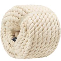 Corda de algodão VEIZEDD Strong 19 mm x 8 m, torcida, branca natural