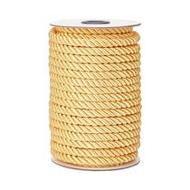 Corda de corda PH PandaHall 8 mm de nylon torcido dourado 18,3 m