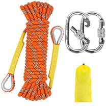 Corda de escalada NTR laranja/preta/azul 8 mm estática 10 m-50 m com ganchos