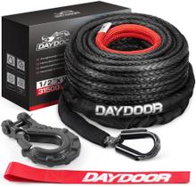 Corda de guincho sintética DAYDOOR 0,5 polegadas x 28 m 31.500 libras Corda de guincho sintética DAYDOOR 0,5 polegadas x 28 m 31.500 libras