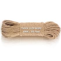 Corda de juta Vanhench 6 mm x 15 m Heavy Duty Crafts Garden Corda de juta Vanhench 6 mm x 15 m Heavy Duty Crafts Garden