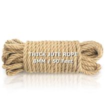 Corda de juta Vanhench 8 mm x 15 m Heavy Duty Crafts Garden Corda de juta Vanhench 8 mm x 15 m Heavy Duty Crafts Garden