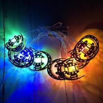 Corda de luz led Eid Mubarak luzes de cortina decorativas luzes de férias lanterna