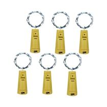 Corda De Luz Led Para Garrafa De Vinho, 6 Peças, Alimentada Por Bateria, Guirlanda De Natal Para
